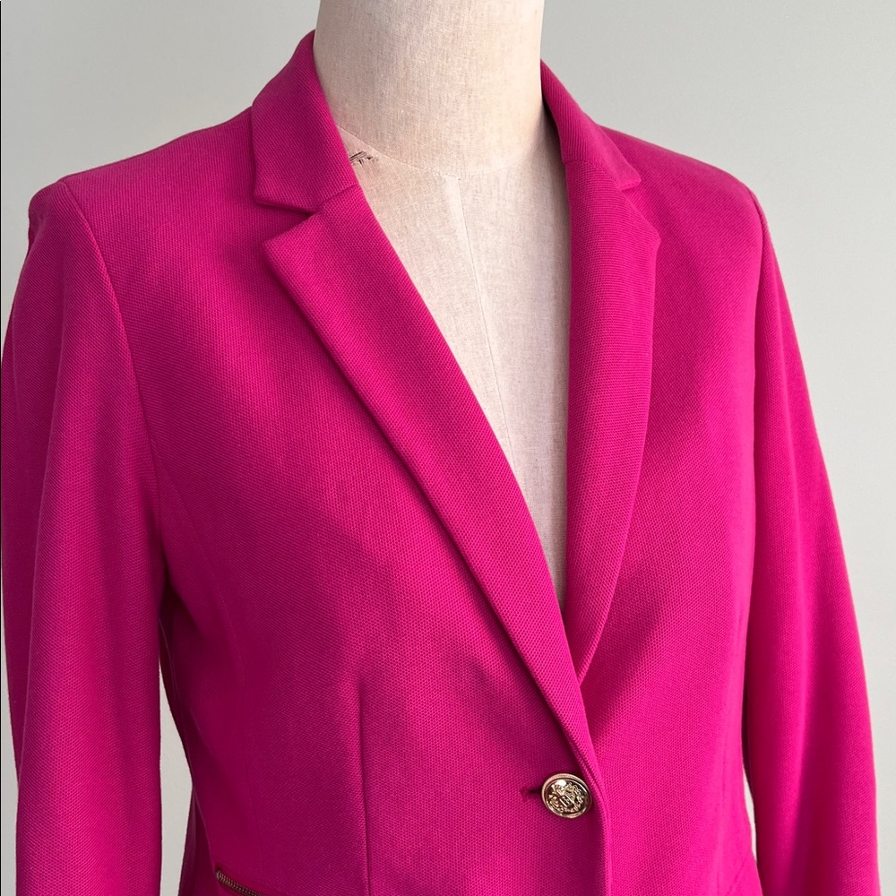 Chico's Vibrant Blazer with Gold Accents - Picture 3 of 8